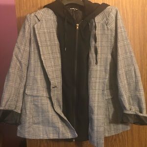 Blazer/ Hoodie combo.